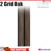 2 Grid Oak Brown Vinyl Cladding Panels 94.5’’ X 4.8’’ Grid Shiplap Wall Paneling - Vwc_S055