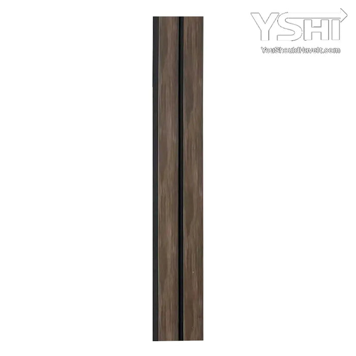 2 Grid Oak Brown Vinyl Cladding Panels 94.5’’ X 4.8’’ Grid Shiplap Wall Paneling - Vwc_S055