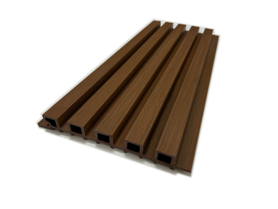 Teak A1 5 Grid Outdoor Cladding Panels - European Siding Board