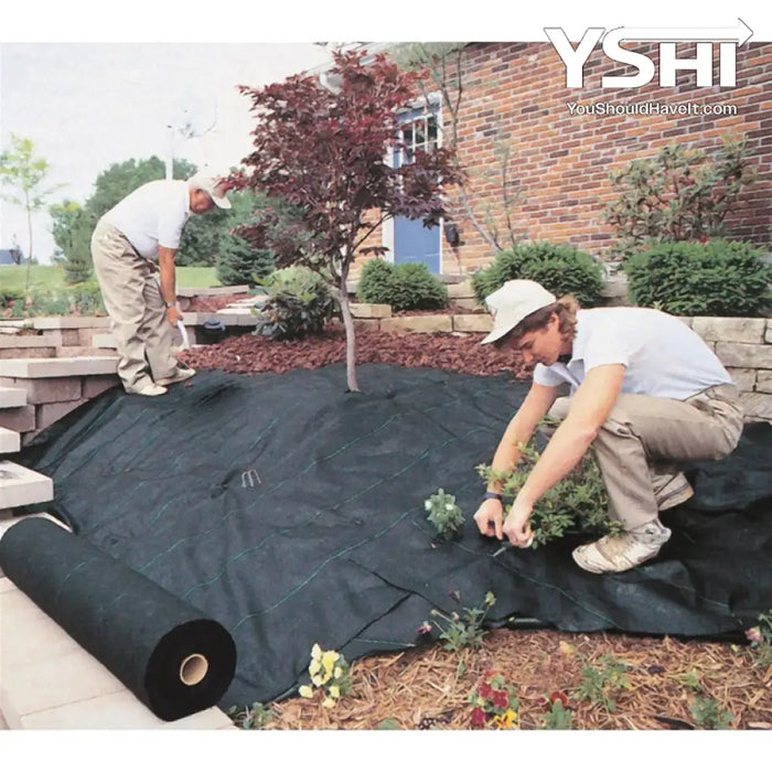 6Ft X 300Ft Heavy-Duty Black Weed Barrier Fabric - Premium Woven Ground Cloth With Superior