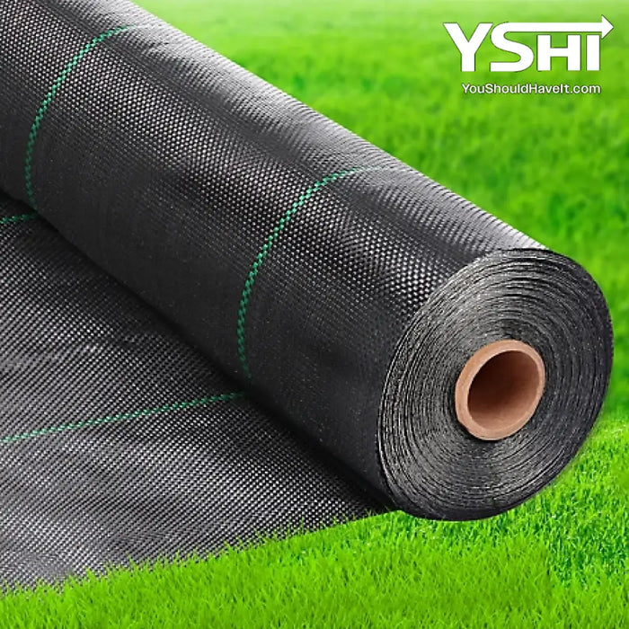 6Ft X 300Ft Heavy-Duty Black Weed Barrier Fabric - Premium Woven Ground Cloth With Superior