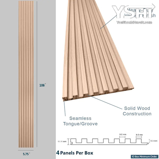 7 Grid Light Oak Slat Wood