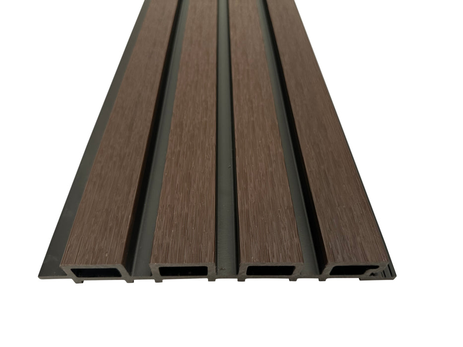 Dark Brown & Black Slat Exterior Wall Panels for Outdoors