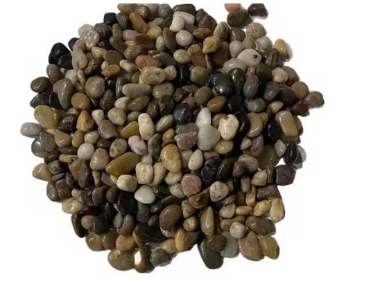 Grade A Mixed Polished River Pebbles 0.27 cu. ft. 0.25 in. to 0.5 in. 20 lbs