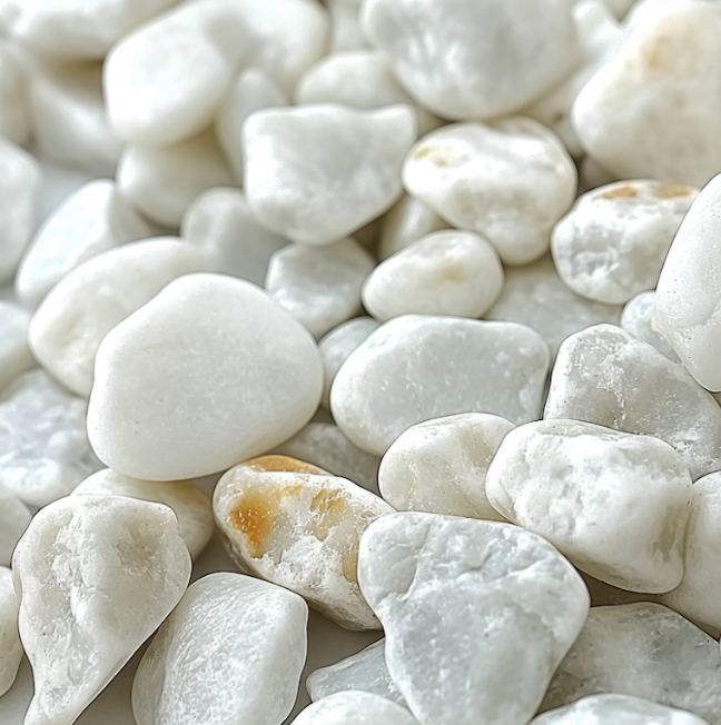 Grade A White Polished River Pebbles 0.40 cu. ft. 1 in. to 3 in. 30 lbs