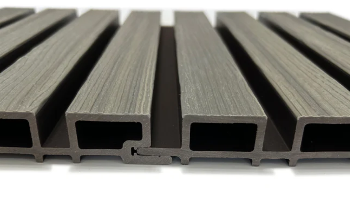 Gray & Black Slat Exterior Wall Panels for Outdoors - Exterior Outdoor Siding Panel