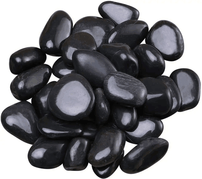 30 lb Black River Pebbles (2-3 inch) for Garden and Home Decor, Eco-Friendly Landscaping