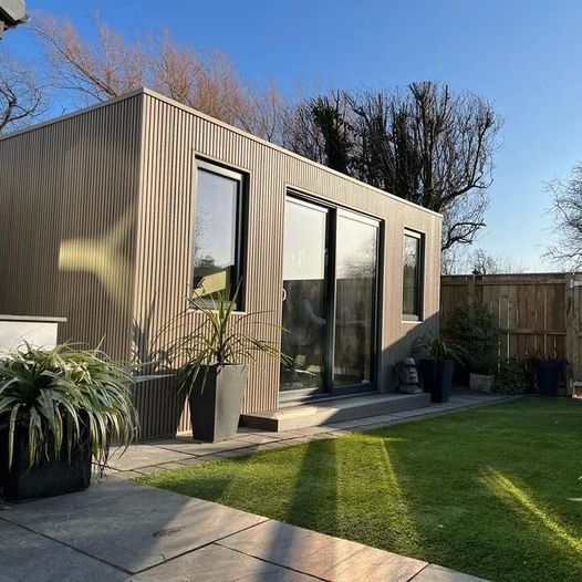 Pale Oak & Black Teak Outdoor Cladding Panels - European Siding Board