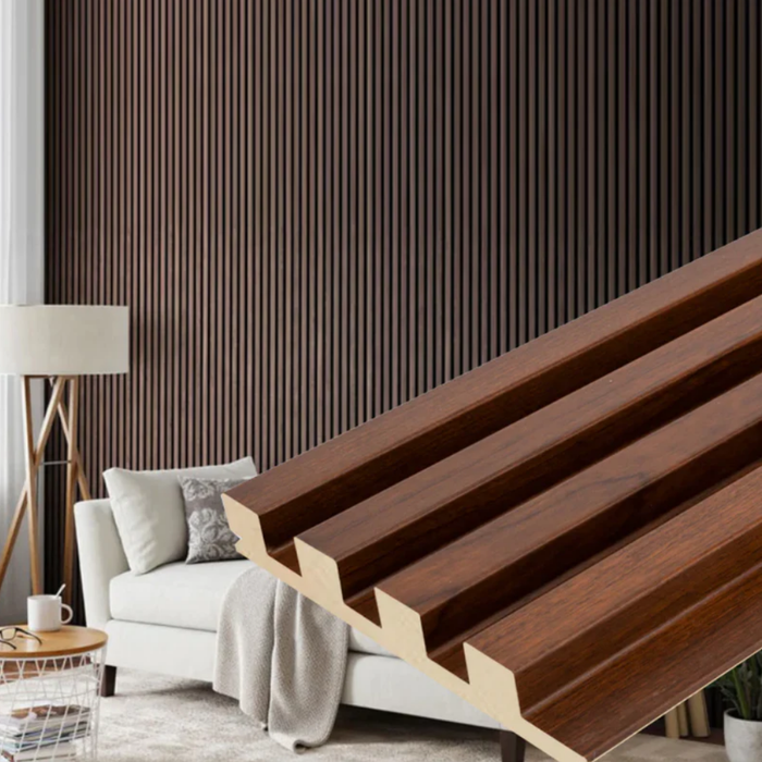 Oak Brown Slat Wood Wall Panels   - 106" Long x 5 3/4" Width