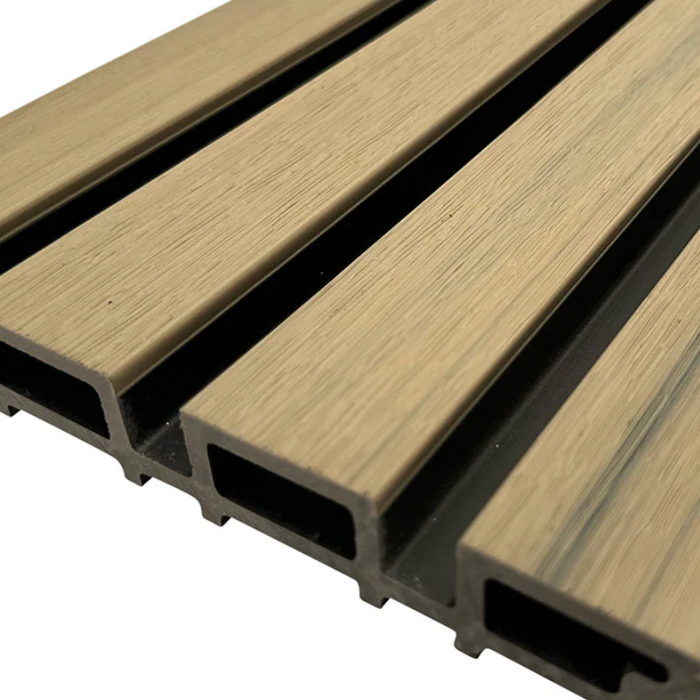 Pale Oak & Black Teak Outdoor Cladding Panels - European Siding Board