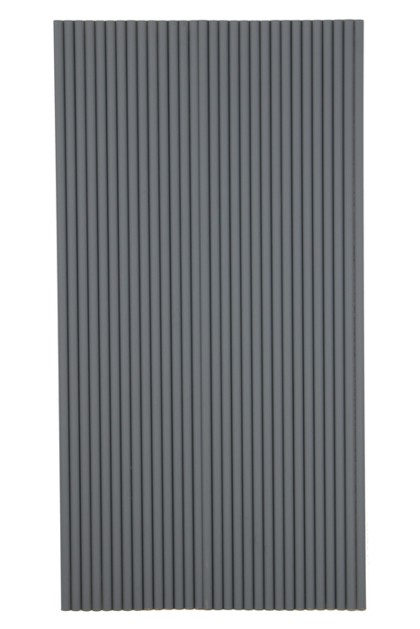 Space Gray Flexible 3D Fluted Semi-Circle Shiplap Wood Wall Panel