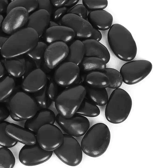 30 lb Black River Pebbles (0.25 - 0.5 inch) for Garden and Home Decor, Eco-Friendly Landscaping