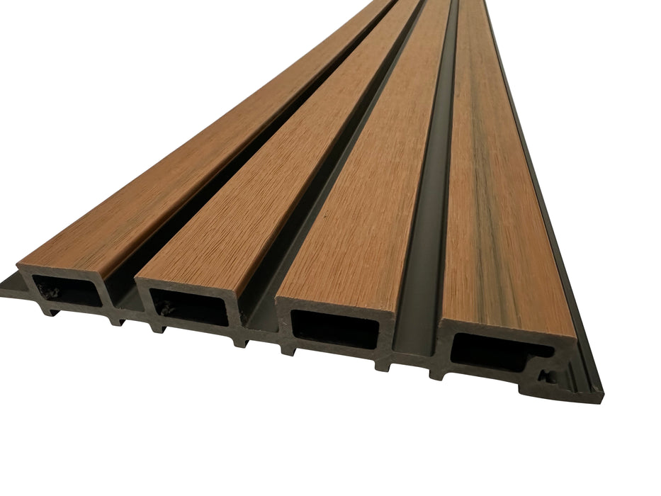 Teak A1 & Black Outdoor Cladding Panels - European Siding Board