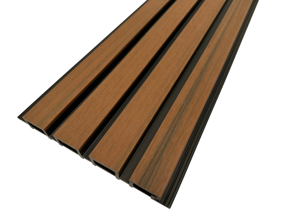 Teak A1 & Black Outdoor Cladding Panels - European Siding Board