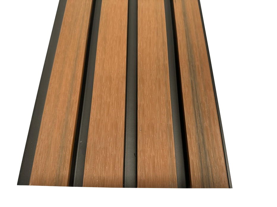 Teak A1 & Black Outdoor Cladding Panels - European Siding Board