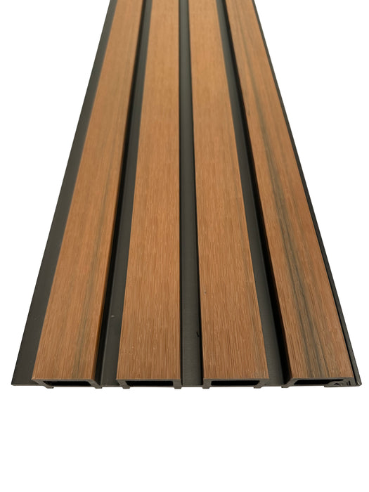 Teak A1 & Black Outdoor Cladding Panels - European Siding Board