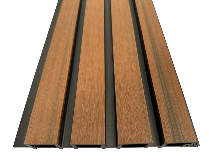 Teak A1 & Black Outdoor Cladding Panels - European Siding Board