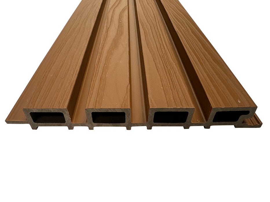 Textured Teak Outdoor Cladding Panels - European Siding Board