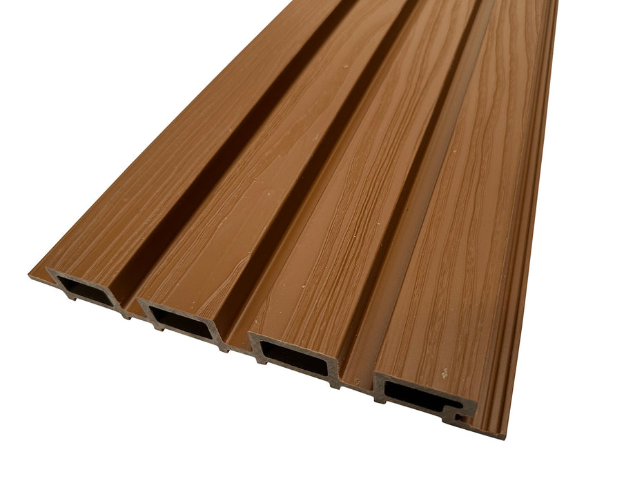 Textured Teak Outdoor Cladding Panels - European Siding Board