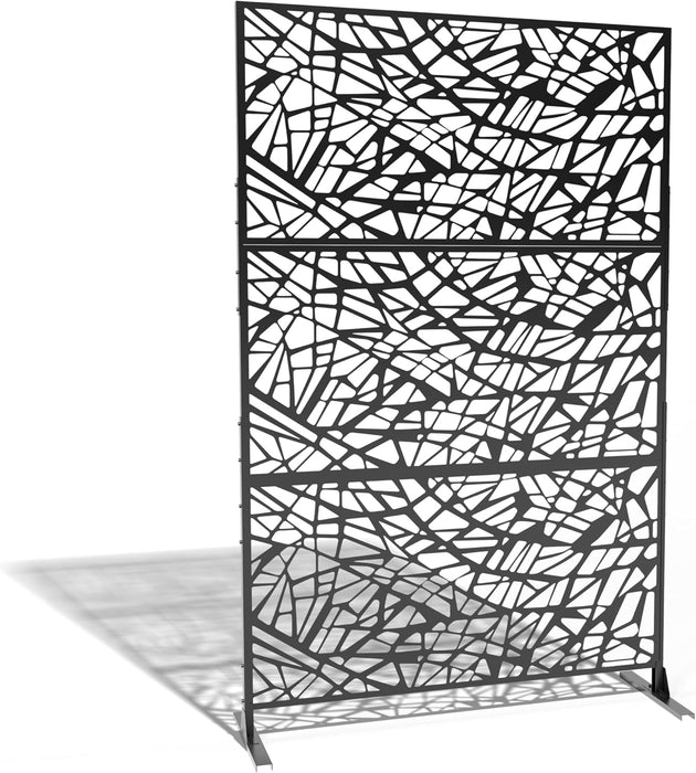 Wideline Free Standing Laser Cut Metal Privacy Combo  76"x48"/set