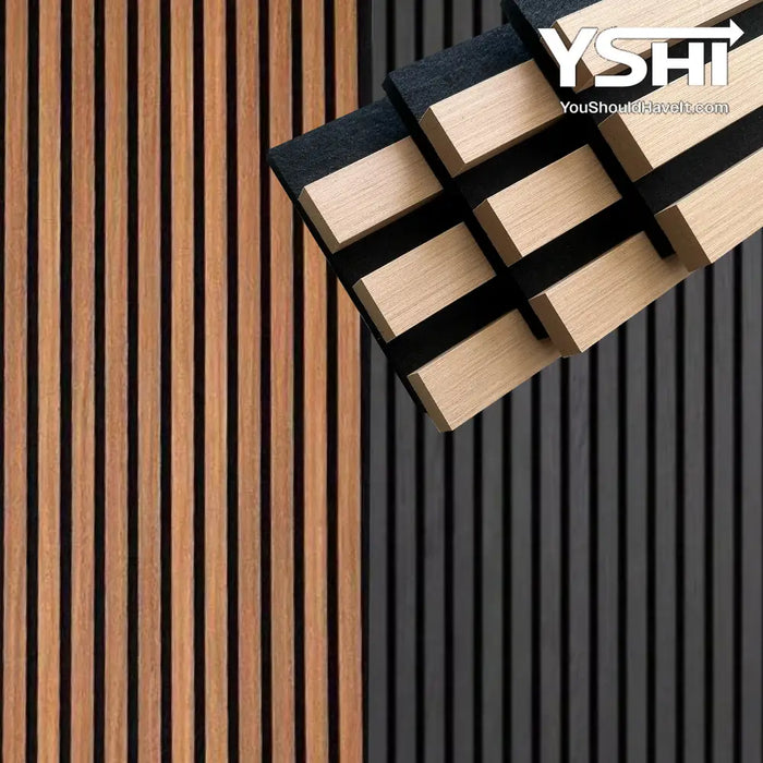 Acoustic Soundproof Wall Panels - 3D Slat Wood Order Your Sample