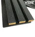 Acoustic Soundproof Wall Panels - 3D Slat Wood Order Your Sample Black Panel