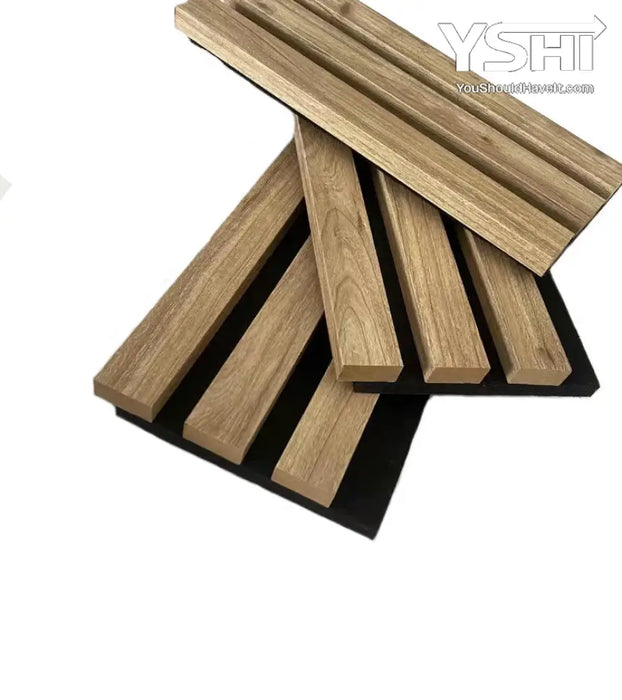 Acoustic Soundproof Wall Panels - 3D Slat Wood Order Your Sample Walnut Panel