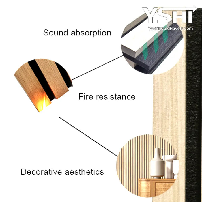 American Oak Acoustic Wall Panels White Backing | 106 X 12 - 2 Pieces Per Box