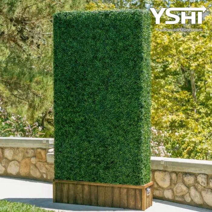 Dark Green Artificial Hedge Wall Panels Faux Privacy Fence Ivy