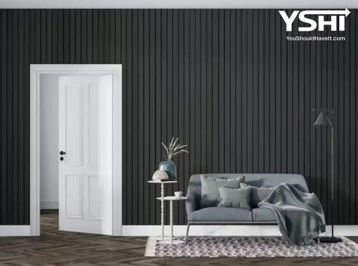 Black 4.8’’ X 96’’ Shiplap Wall Paneling (Set Of 6) Vwc_S1220-045