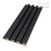 Black Slat Wood Wall Panels - (94’’ Long & 106’’ Long) X (5 3/4’’ Width) Home Garden