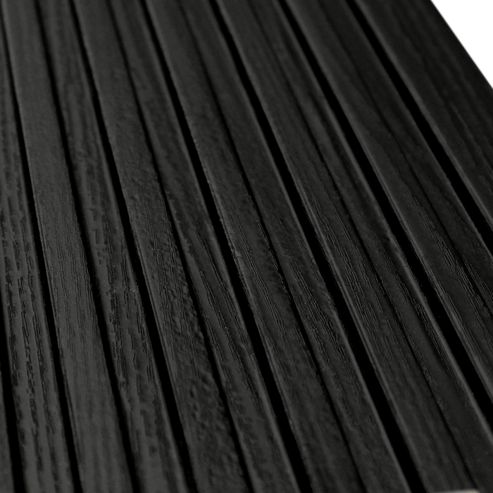 Black 7 Grid Slat Wood Wall Panels  - 106" Long x 5 3/4" Width