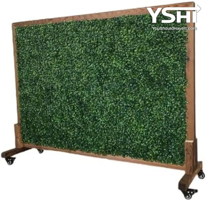 Artificial Hedge Wall Divider With Wheels