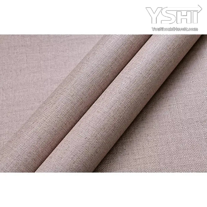 Brown Linen Texture Vinyl Self-Adhesive Peel And Stick Wallpaper Roll 2 X 33Ft /Roll