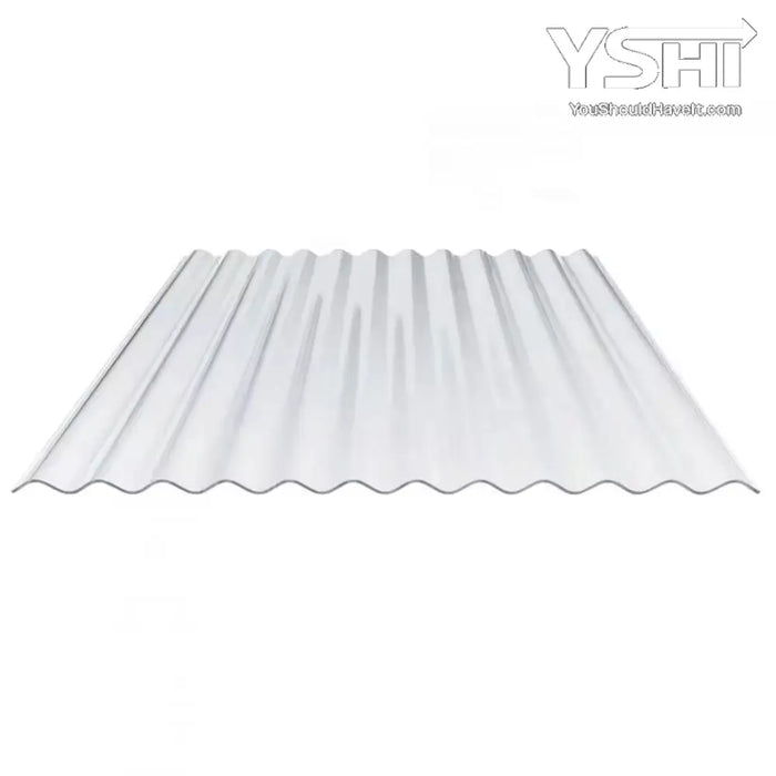 Clear Curved Polycarbonate Roofing Panels (Set Of 10) - 21’’ W X 72’’ L Rainproof