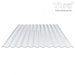 Clear Curved Polycarbonate Roofing Panels (Set Of 10) - 21’’ W X 72’’ L Rainproof