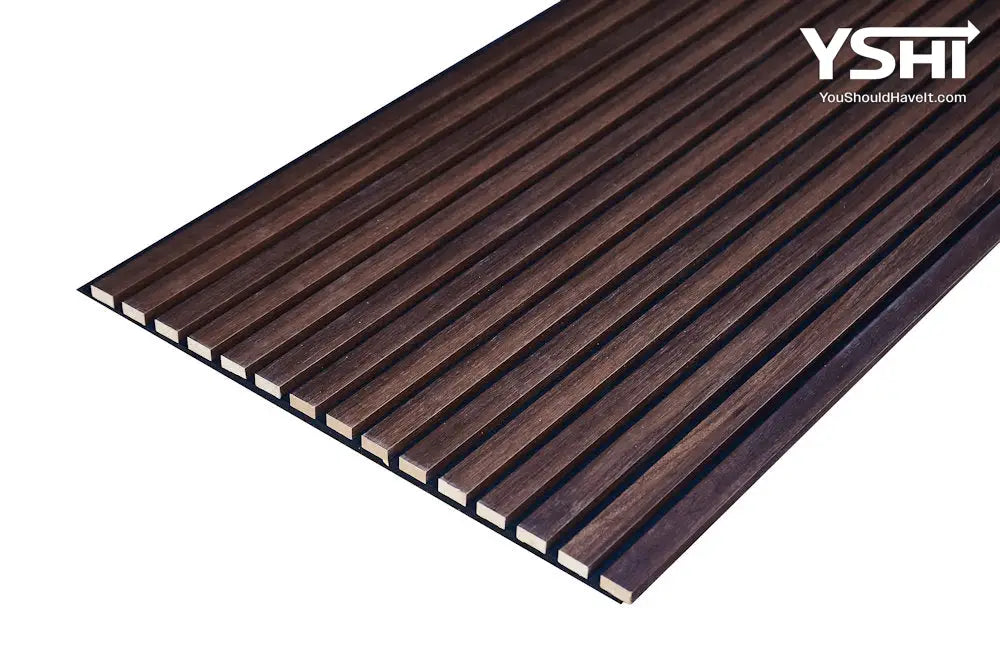 Slat wood acoustic wall panels