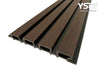 Dark Coffee & Black Gap Composite Siding Slat Panels For Exterior Outdoor Walls