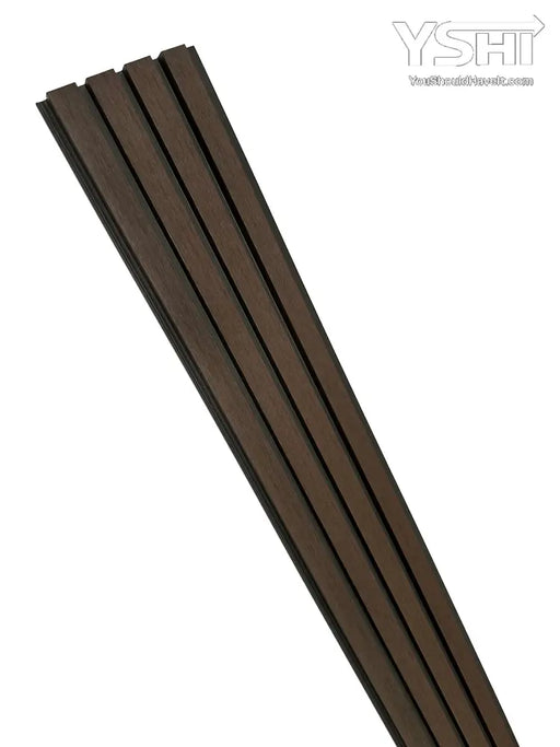 Dark Coffee & Black Gap Composite Siding Slat Panels For Exterior Outdoor Walls