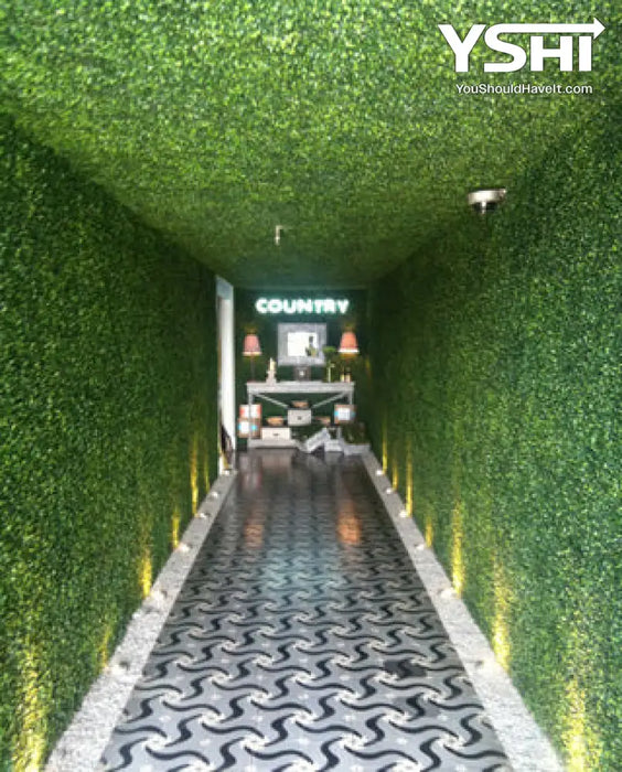 Dark Green Artificial Boxwood Hedge Panels