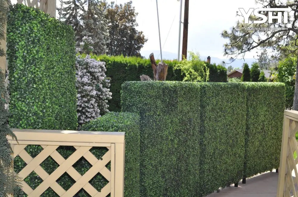 Dark Green Artificial Boxwood Hedge Panels