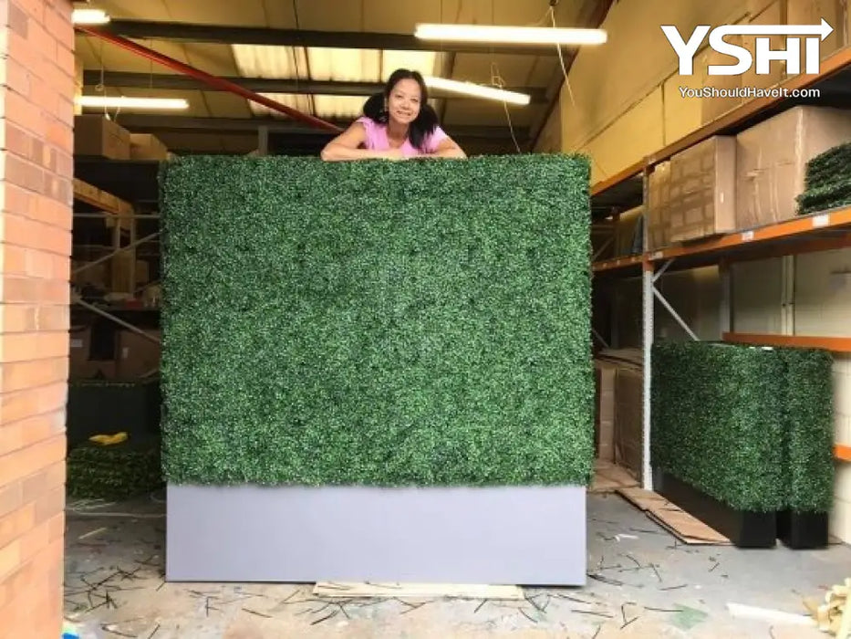 Dark Green Artificial Boxwood Hedge Panels