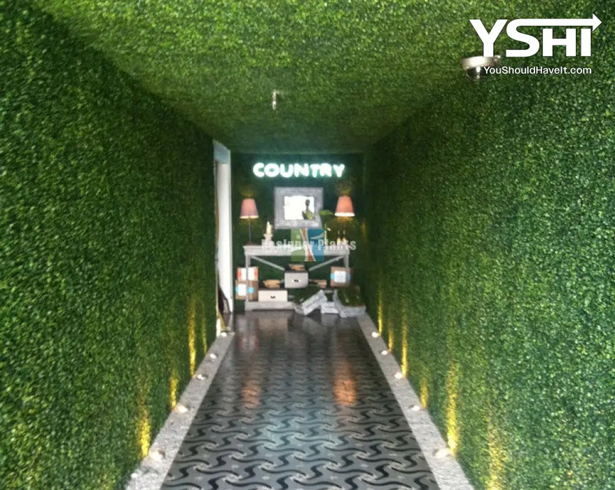 Dark Green Artificial Boxwood Hedge Panels