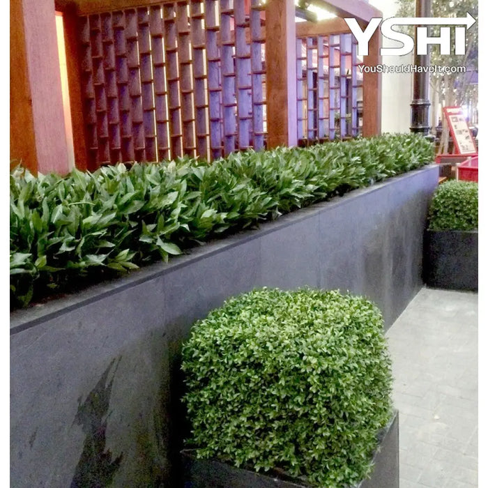 Dark Green Artificial Boxwood Hedge Panels