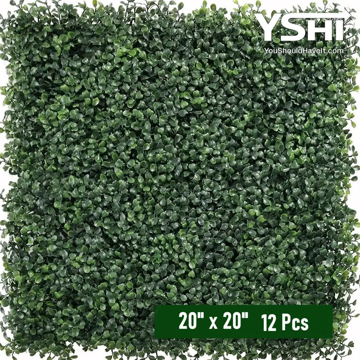 Dark Green Artificial Boxwood Hedge Panels