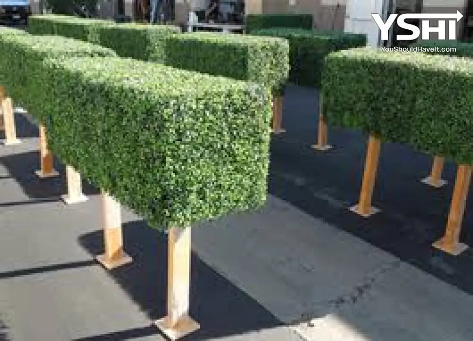 Dark Green Artificial Boxwood Hedge Panels