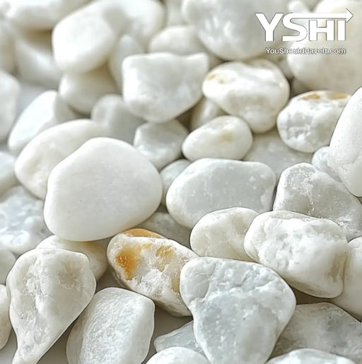 Grade A White Polished River Pebbles 0.40 Cu. Ft. 1 In. To 2 30 Lbs