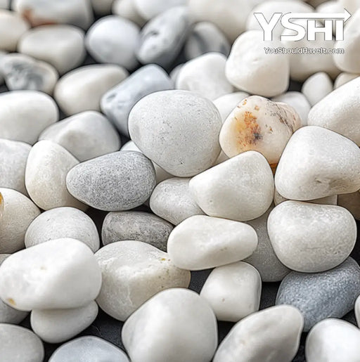 Grade A White Polished River Pebbles 0.40 Cu. Ft. 1 In. To 2 30 Lbs