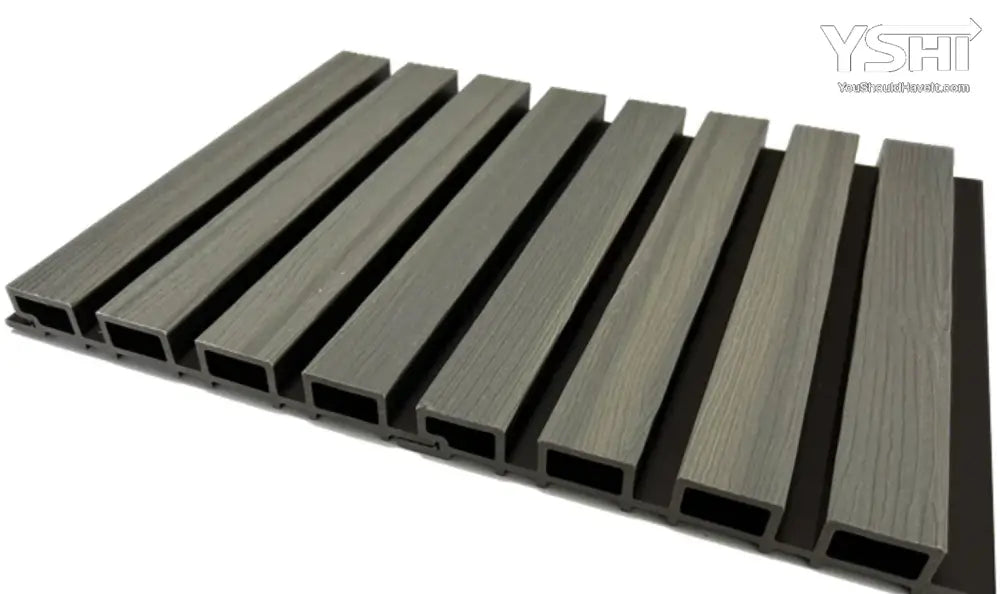 Gray & Black Slat Exterior Wall Panels For Outdoors - Outdoor Siding Panel