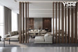 Gray Oak Wall Partition Timber Tube